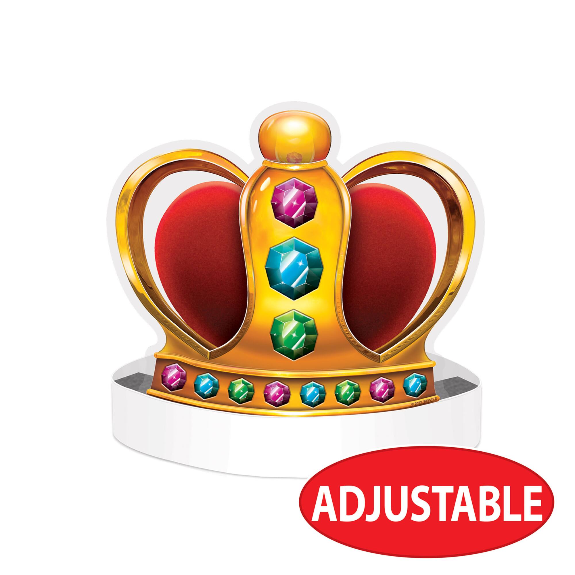 Beistle King or Queen Plastic Crown Headbands, 2ct.